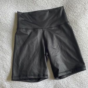 Aerie biker shorts - leather look